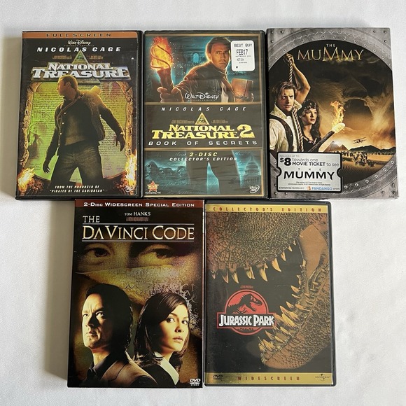 Media | Action Adventure Dvd Lot Of 5 National Treasure Mummy